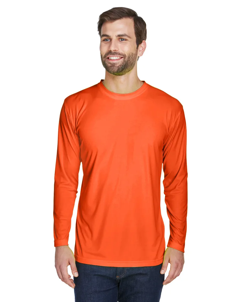 ULTRACLUB Adult Cool & Dry Sport Long-Sleeve Performance Interlock T-Shirt view 2