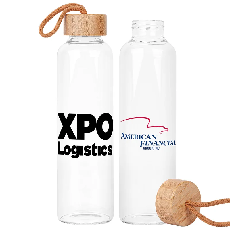 18 Oz. Vidro Glass & Bamboo Bottle