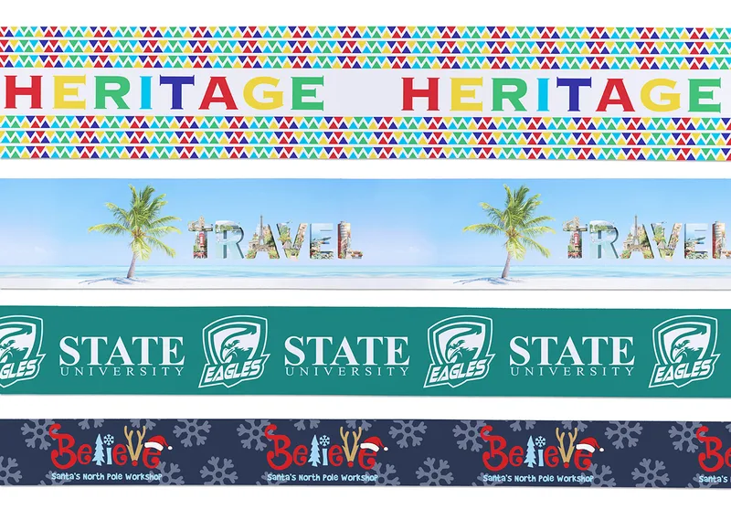 9" Badge Satin Ribbon - 25yd Roll - Sublimation