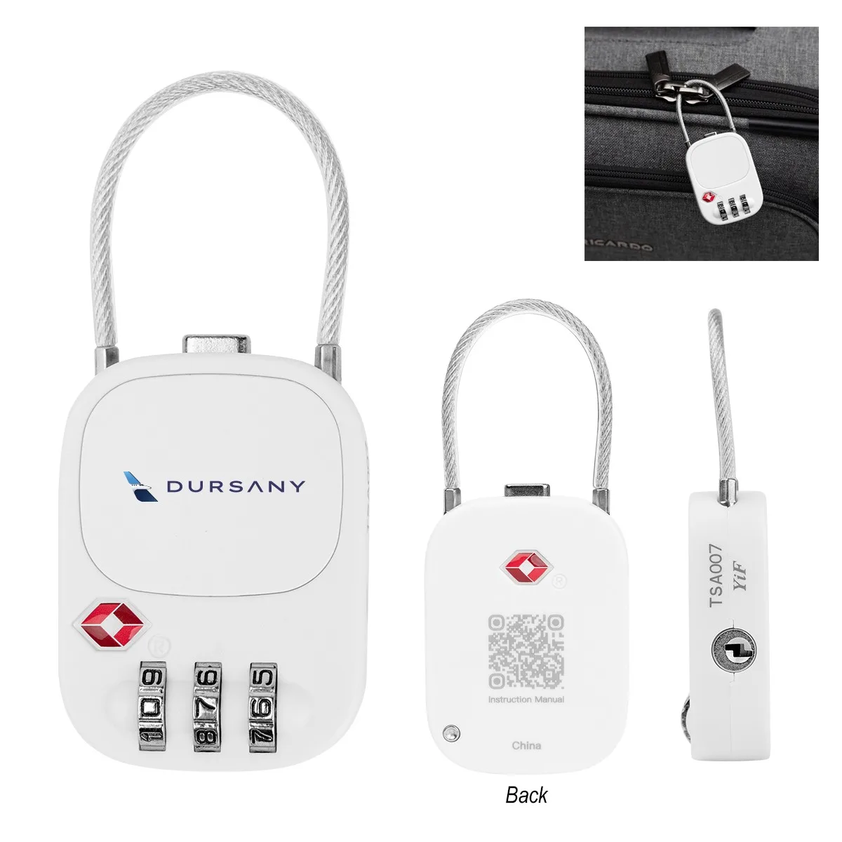 Frequent Flyer Luggage Lock view 2