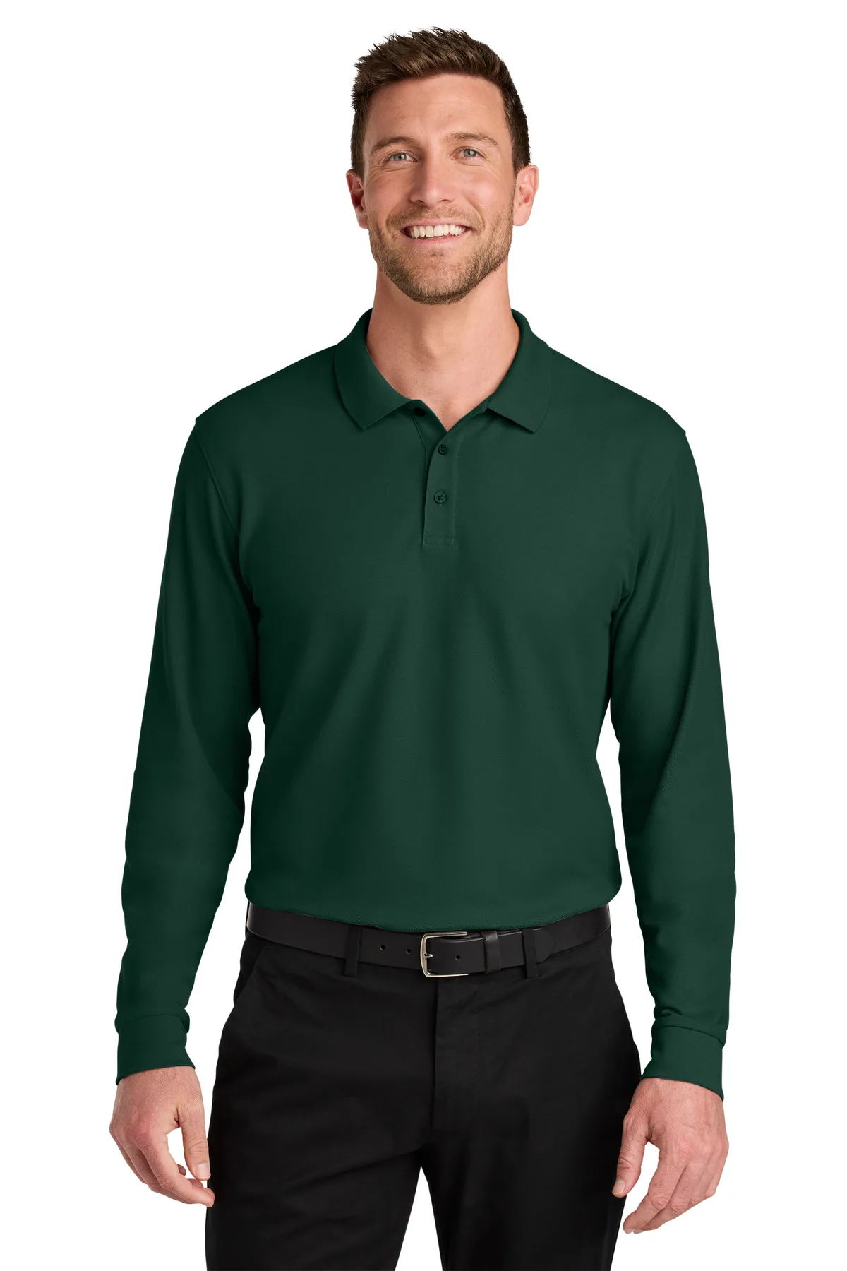 Port Authority® Wearever Signature Pique Long Sleeve Polo view 2