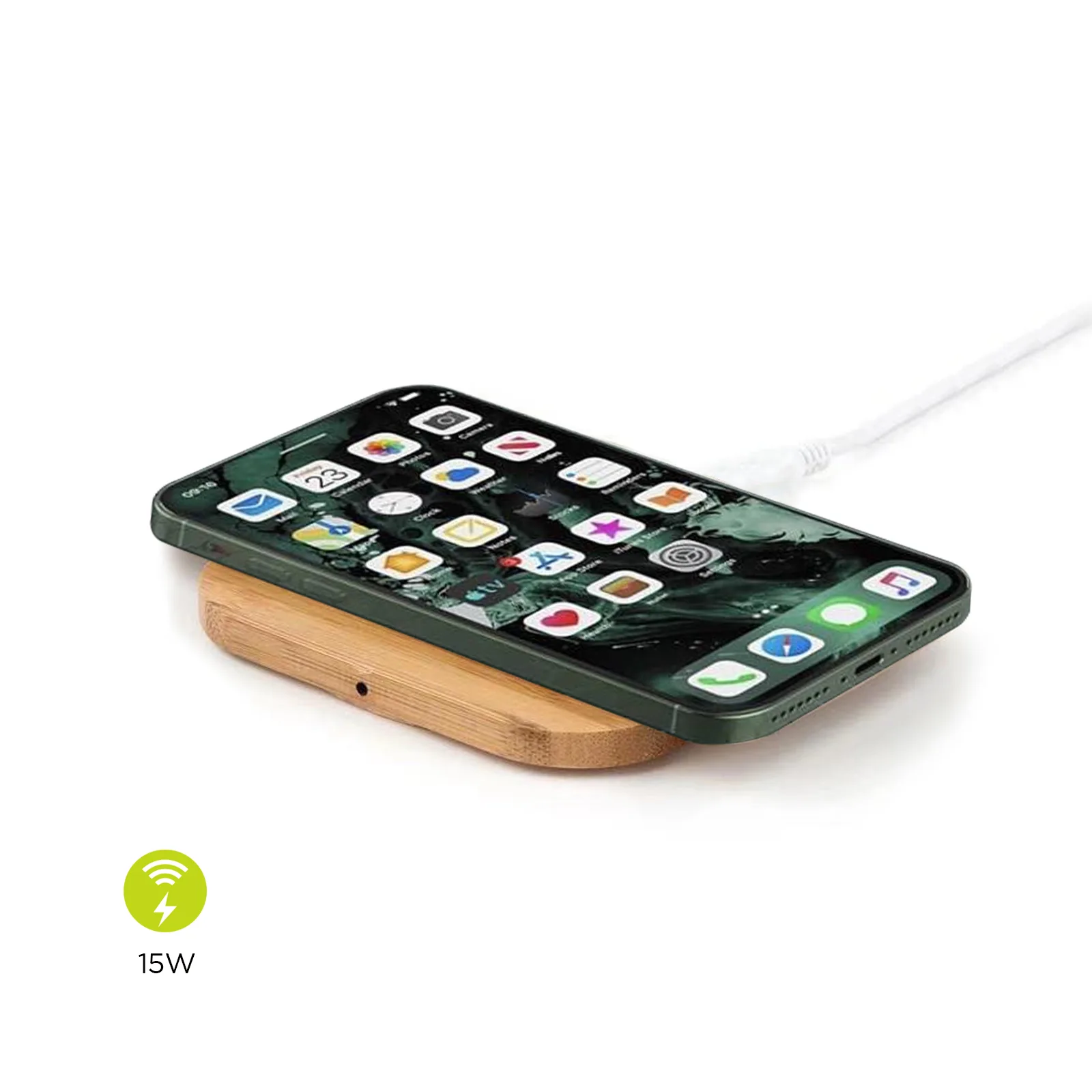 Nature Inspired Bamboo Fast Charging 15W Pad view 2