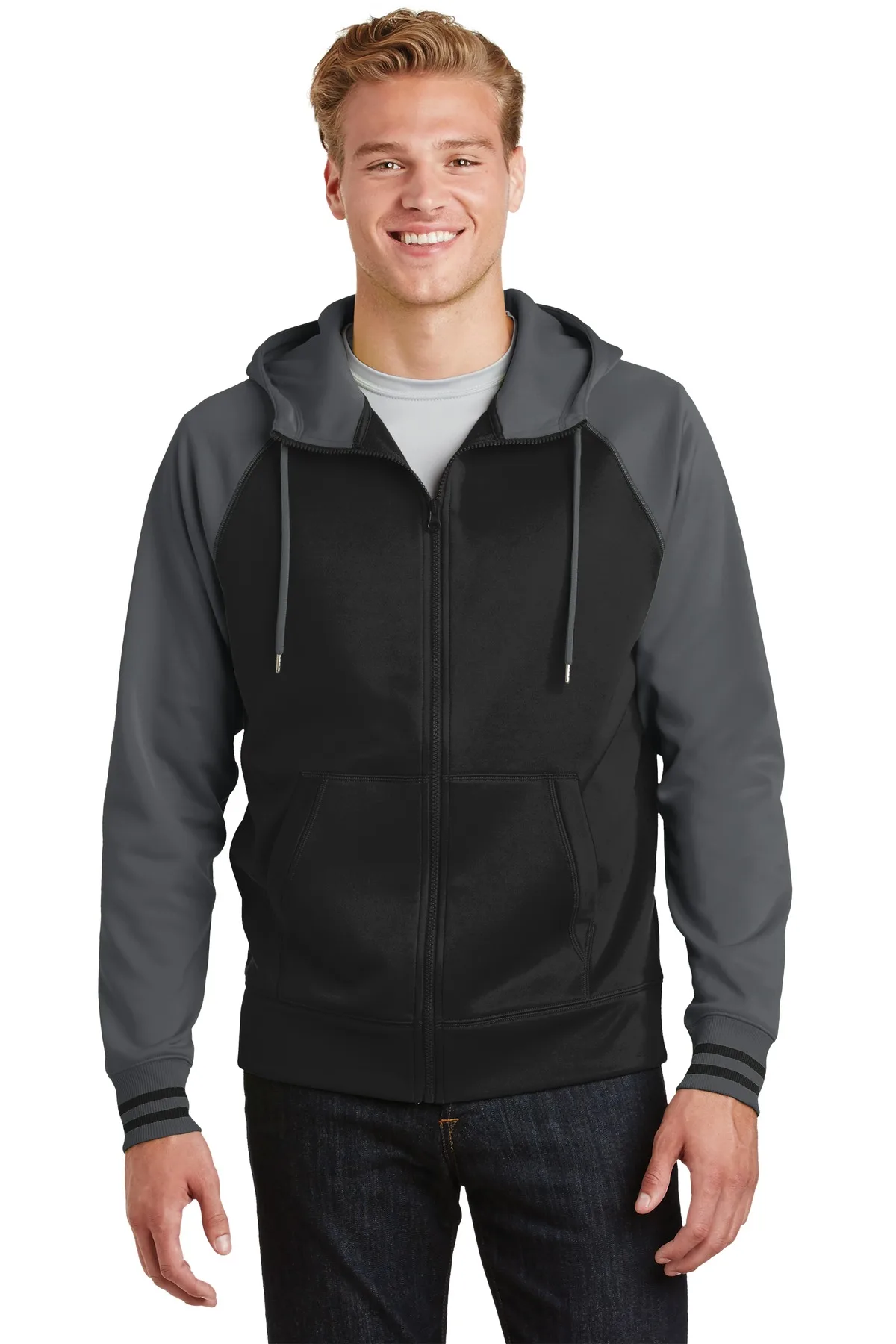 Sport-Tek® Sport-Wick® Varsity Fleece Full-Zip Hooded Jacket.