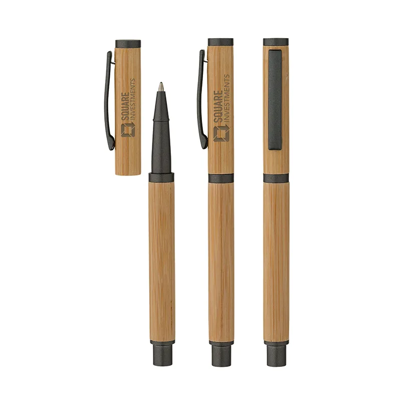 Hana Bamboo Cap-Off Ballpoint Pen