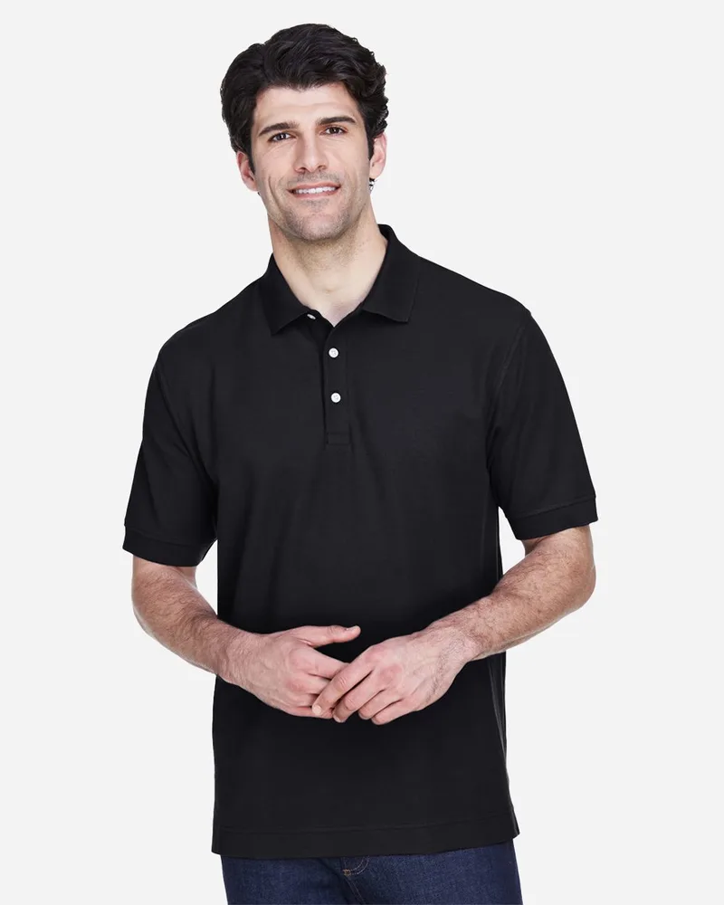 Devon and Jones® Men's Pima Piqué Short-Sleeve Polo Shirt view 2