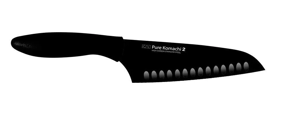 Kai Housewares Pure Komachi 2 6.5" Hollow Ground Santoku Knife With Sheath