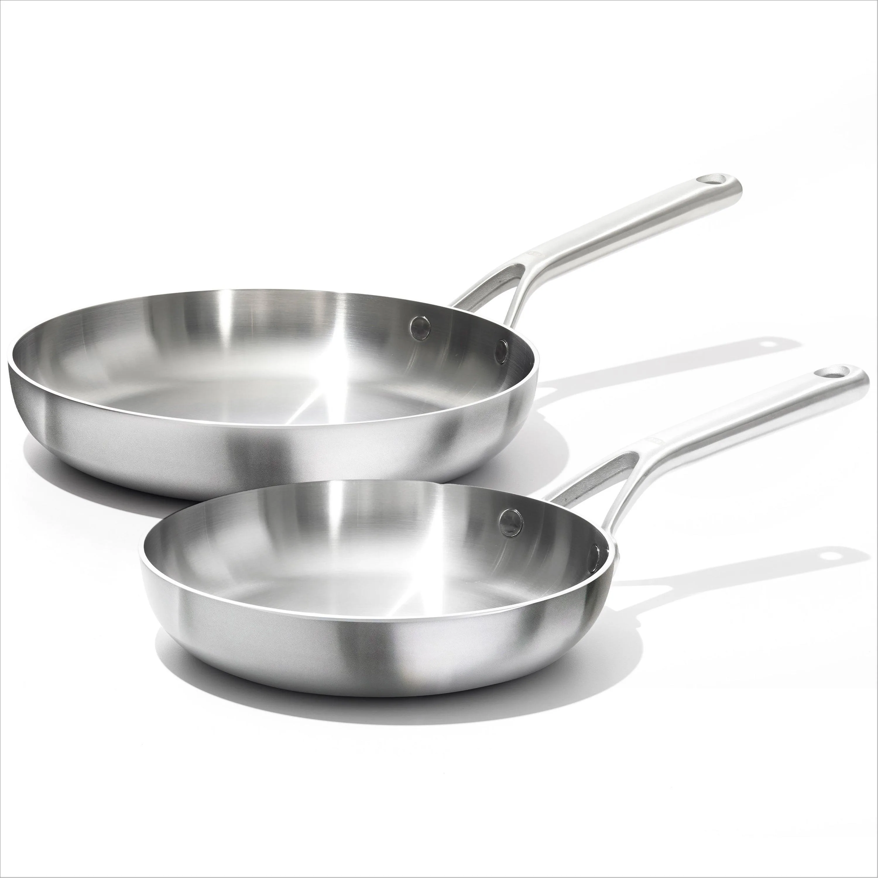 OXO Mira Tri-Ply Stainless Steel 2Pc Fry Pan Set