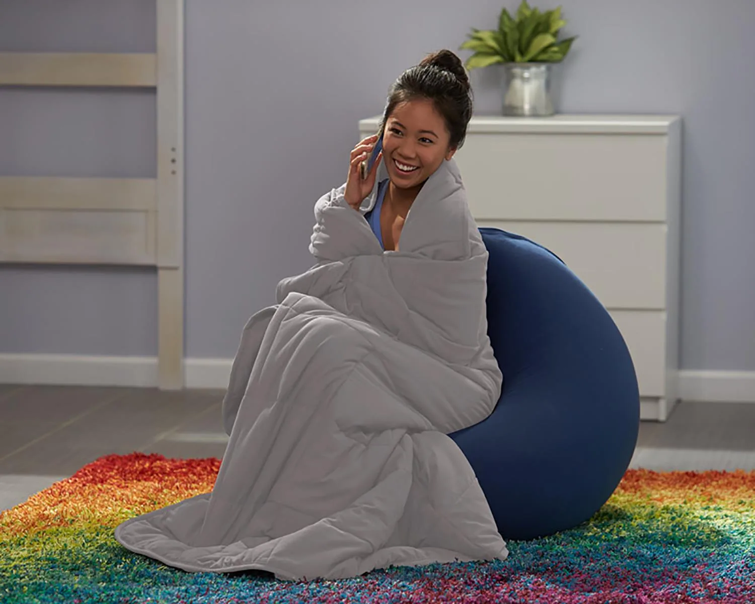 Yogibo Cozybo Blanket Light Gray