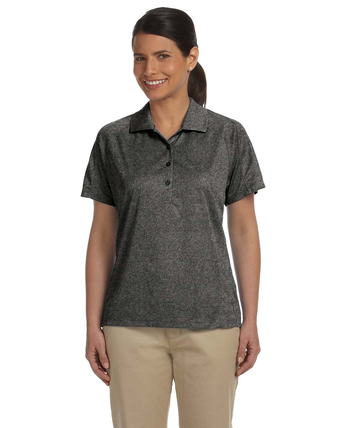 Harriton Ladies' Polytech Mesh Insert Polo
