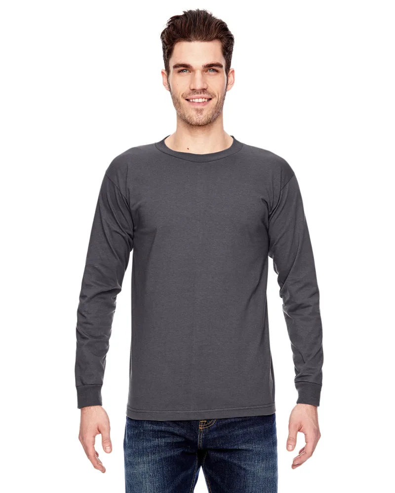 BAYSIDE Unisex USA Made Heavyweight Long-Sleeve T-Shirt view 4