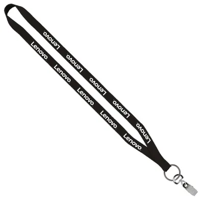 1/2" Polyester Lanyard with Sewn Metal Bulldog Clip
