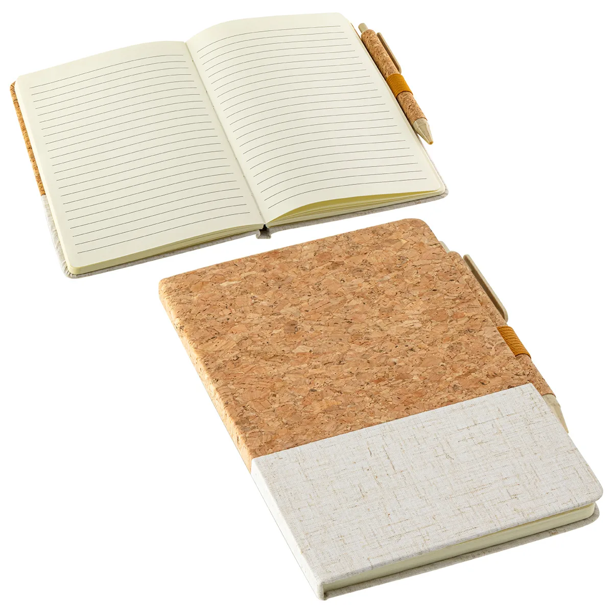 Cork & Linen Journal with Eco Pen view 2