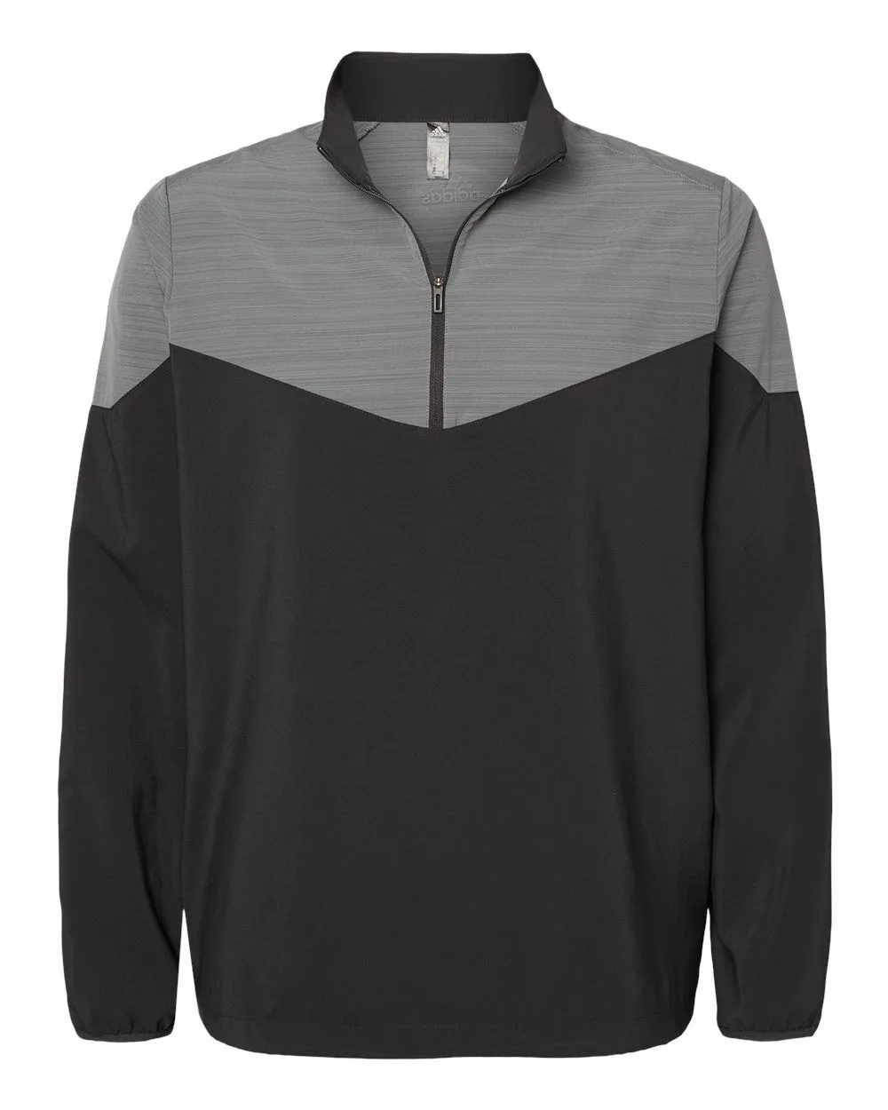 Adidas® Heather Chevron Quarter Zip Wind Pullover view 3