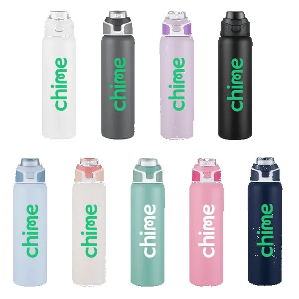 Rockford 28 oz Vacuum Bottle with Push up Lid & Handle