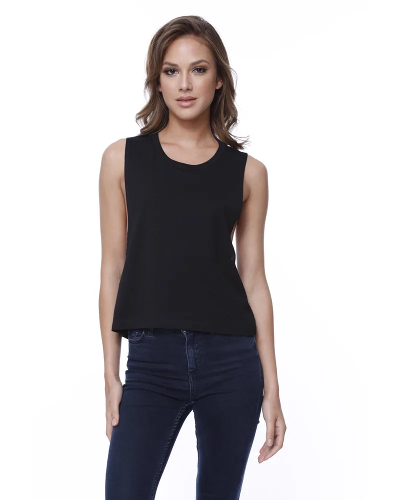 STAR TEE Ladies' Muscle Crop T-Shirt