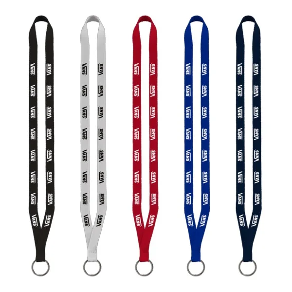 1/2" Polyester Lanyard with Sewn Metal Split-Ring
