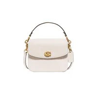 COACH Polished Pebble Leather Cassie Crossbody 19 - Chalk/Brass — Chalk White