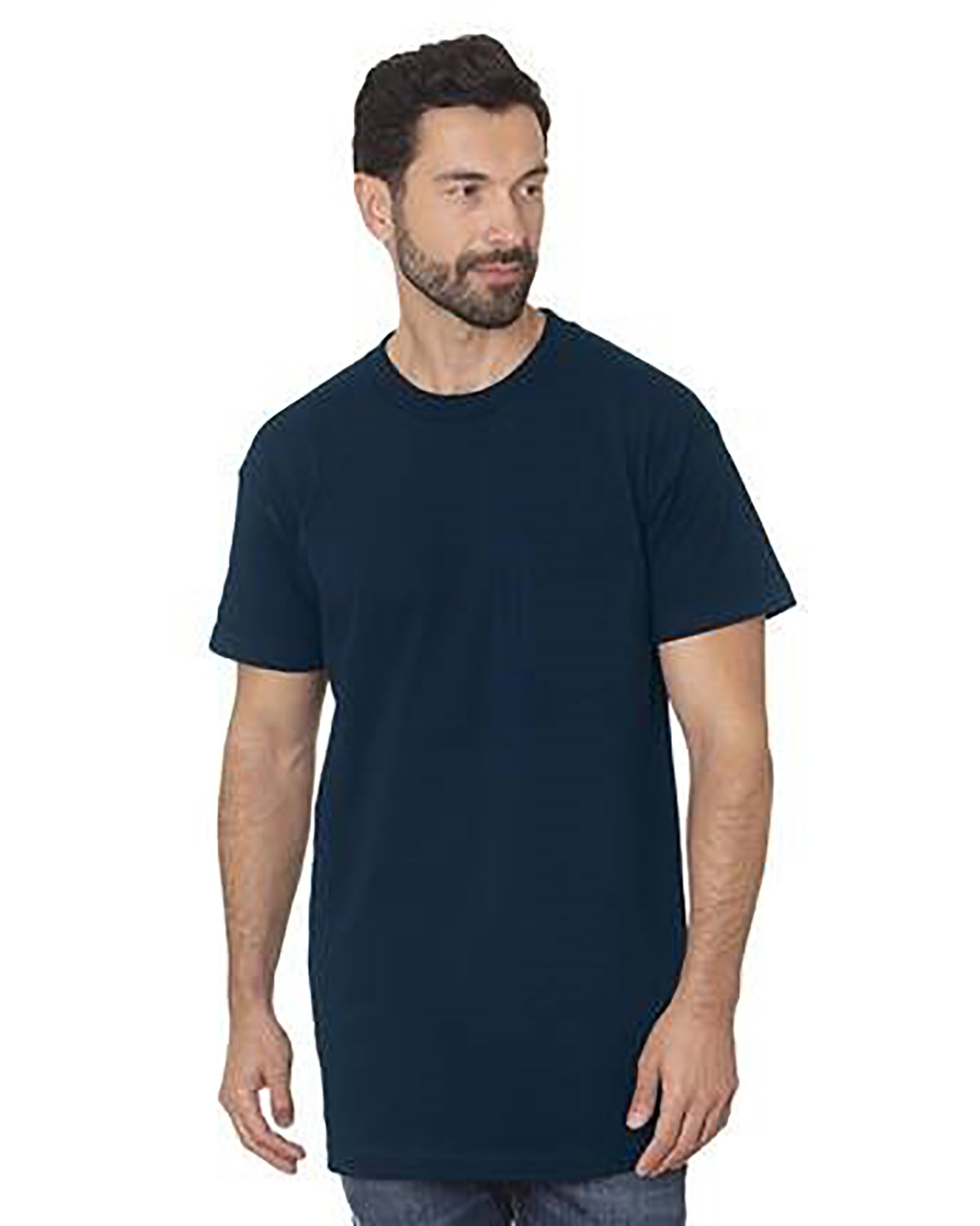 BAYSIDE Unisex Big & Tall USA Made Pocket T-Shirt