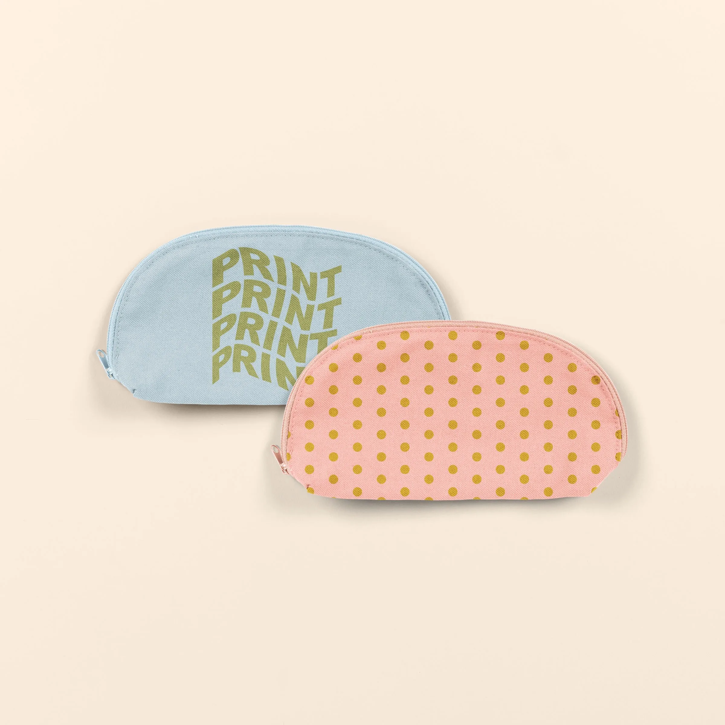 Glam Clam Colored Canvas Pouch
