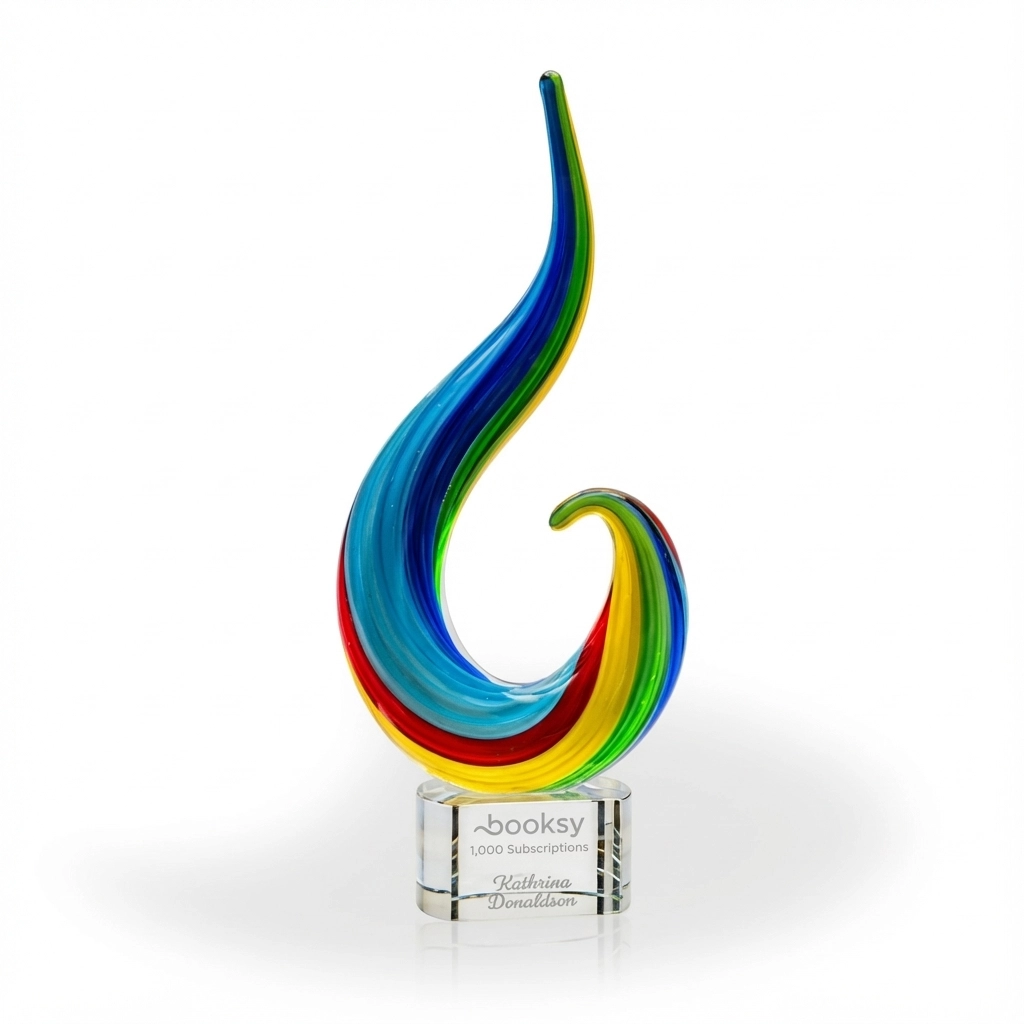 Brandon Art Glass Award - Clear Base