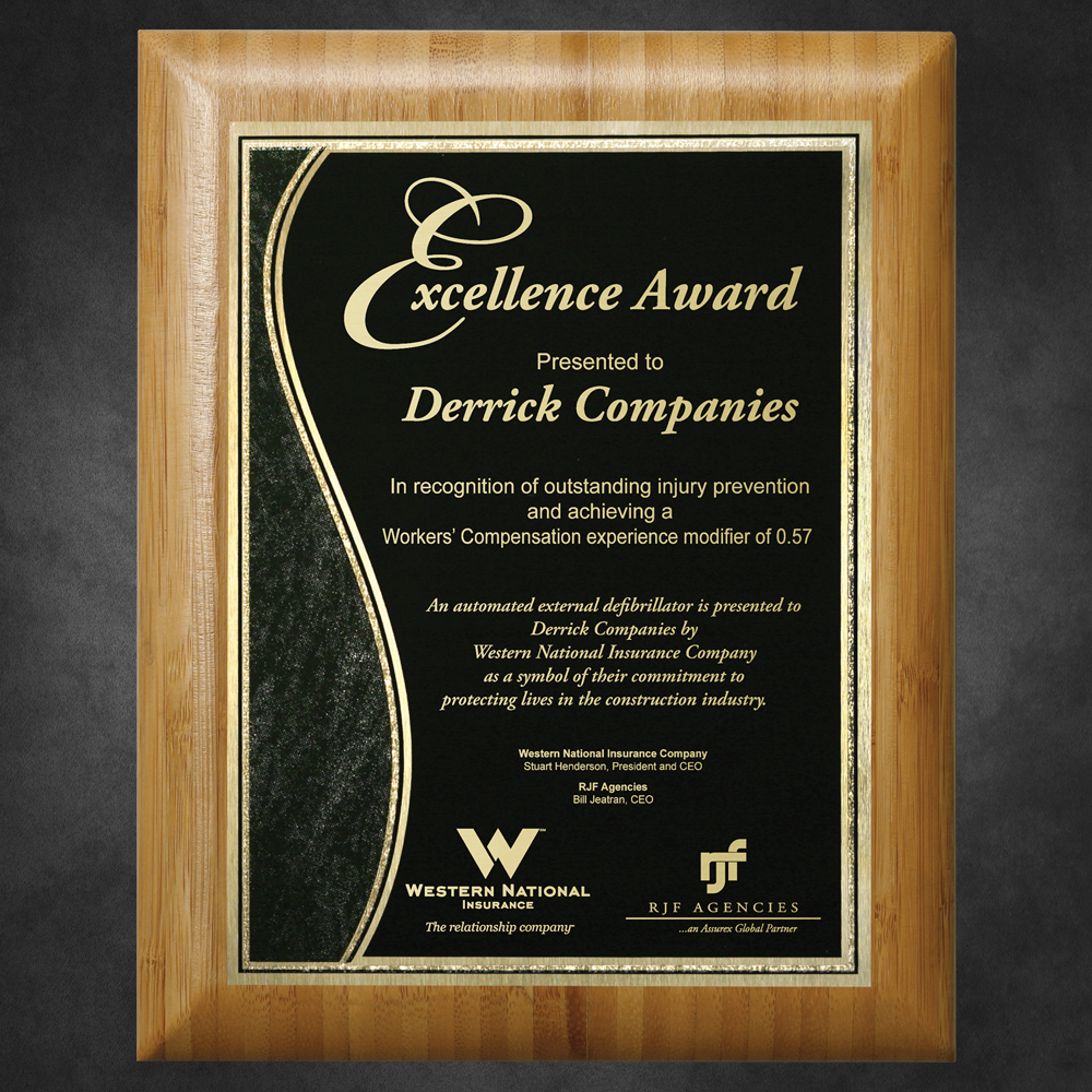 Bamboo Laser Plaque with Plate