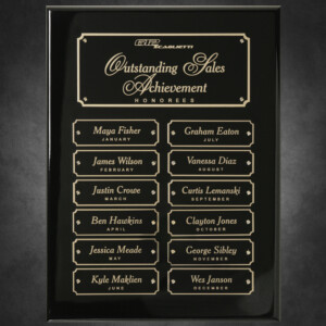 Black Piano Finish Perpetual Plaque