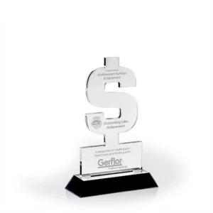 18-Wheeler Semi-Truck Award with Black Wood Base