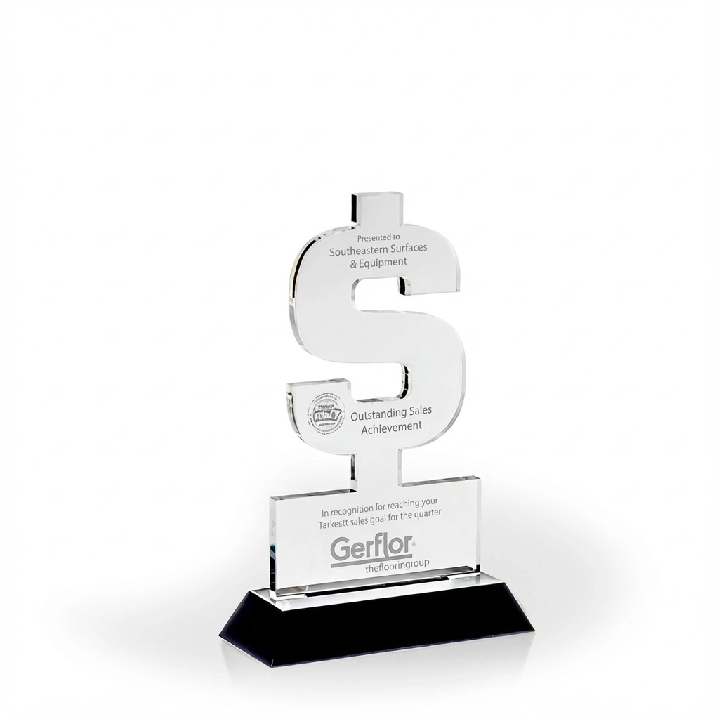 18-Wheeler Semi-Truck Award with Black Wood Base