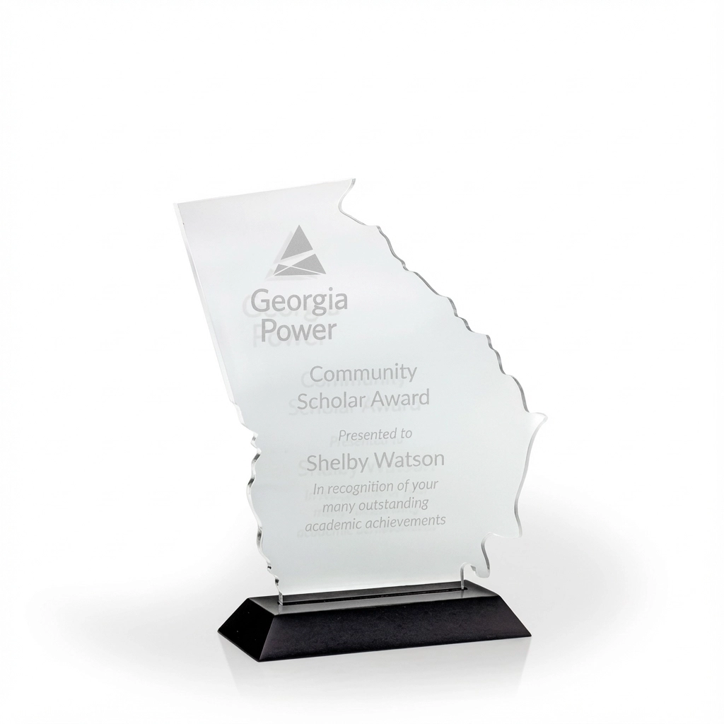 Georgia Award with Black Wood Base