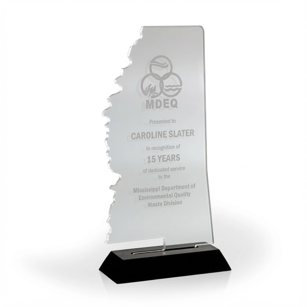 Mississippi Award with Black Wood Base