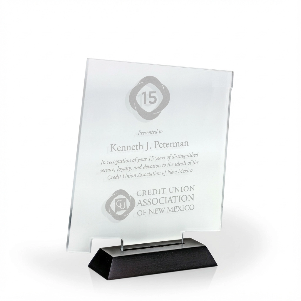 New Mexico Award with Black Wood Base