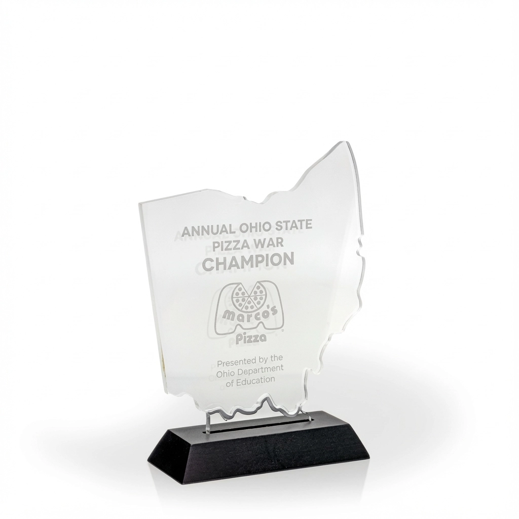 Ohio Award with Black Wood Base