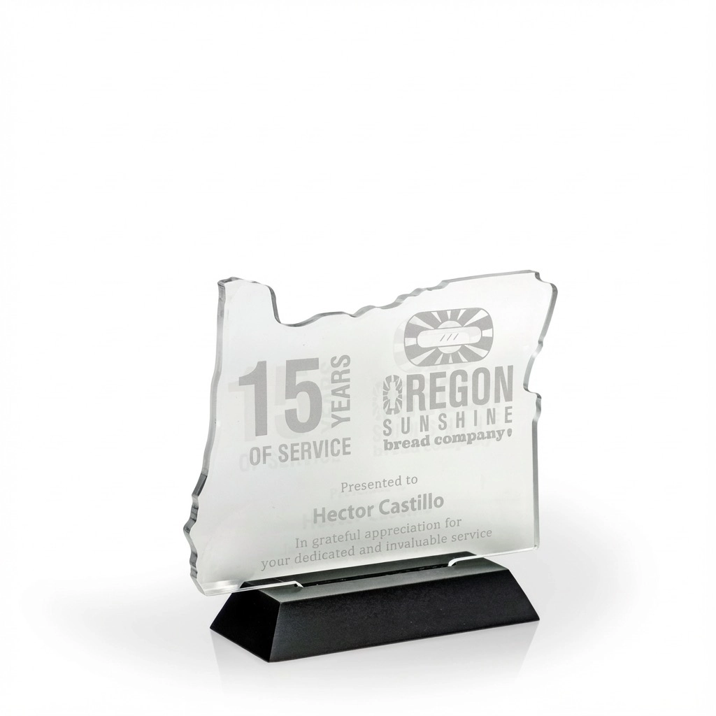Oregon Award with Black Wood Base