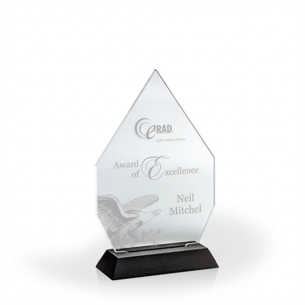 Royal Diamond Award with Black Wood Base