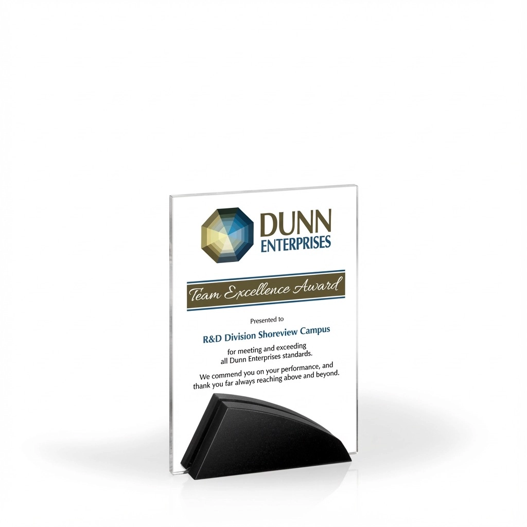 Laurel Rectangle Acrylic Award, 5x7