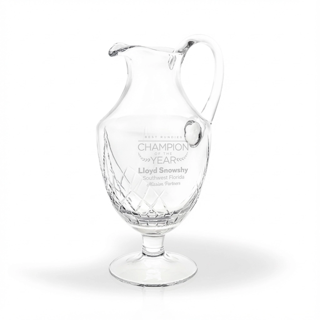 Ophelia Crystal Pitcher Award - Large