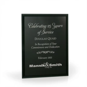 Cheval Black Glass Plaque, 9"x12"