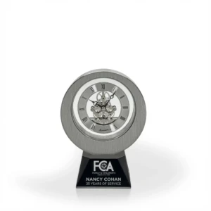 Nako Brushed Metal Desk Clock