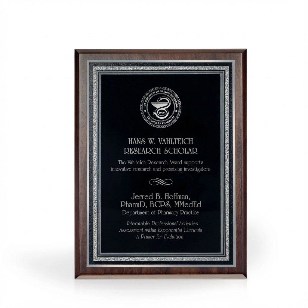 Weber Walnut Award Plaque