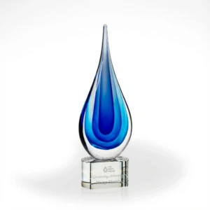Elston Art Glass Award - Clear Base