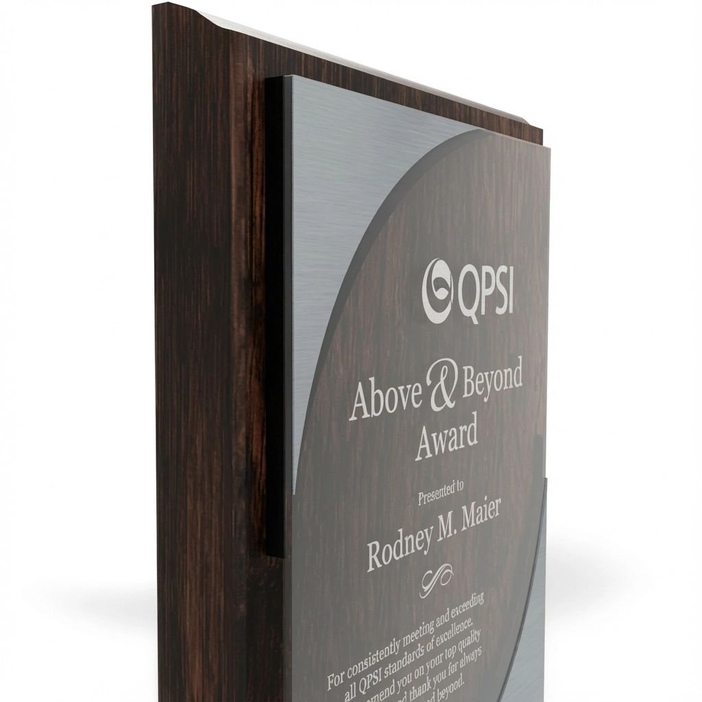 Ellipse Wood & Acrylic Plaque, 9" x 12"