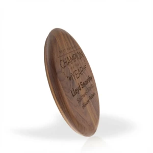 La Noix Round Wood Plaque, 10.5"