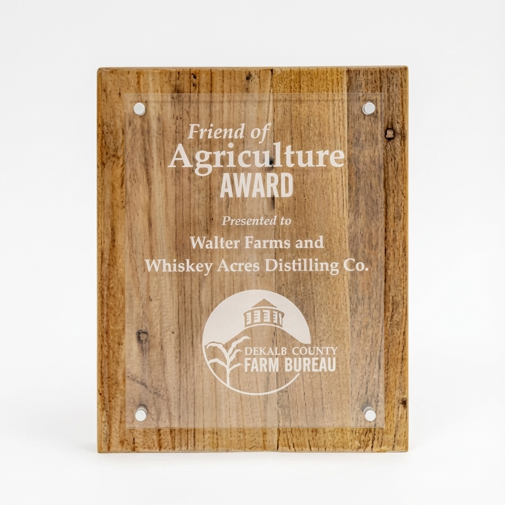 Rustica Reclaimed Wood Award Plaque