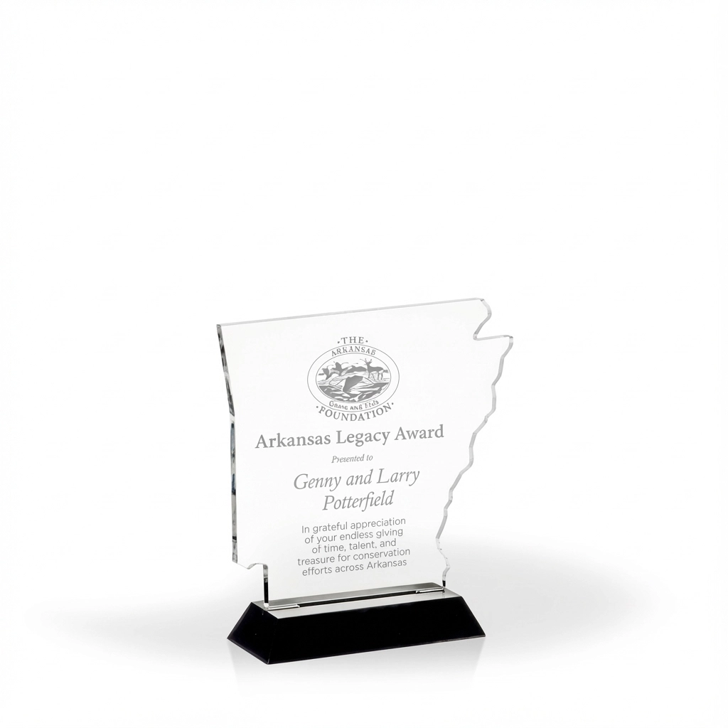 Arkansas Award with Black Wood Base