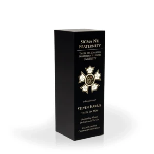 Alexis Black Crystal Column, Large - UV Printed