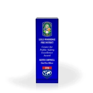 Alexis Blue Crystal Column, Large - UV Printed