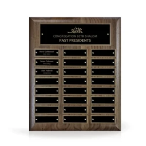 Briarwood Walnut Perpetual Award Plaque - 13x10.5, Vertical