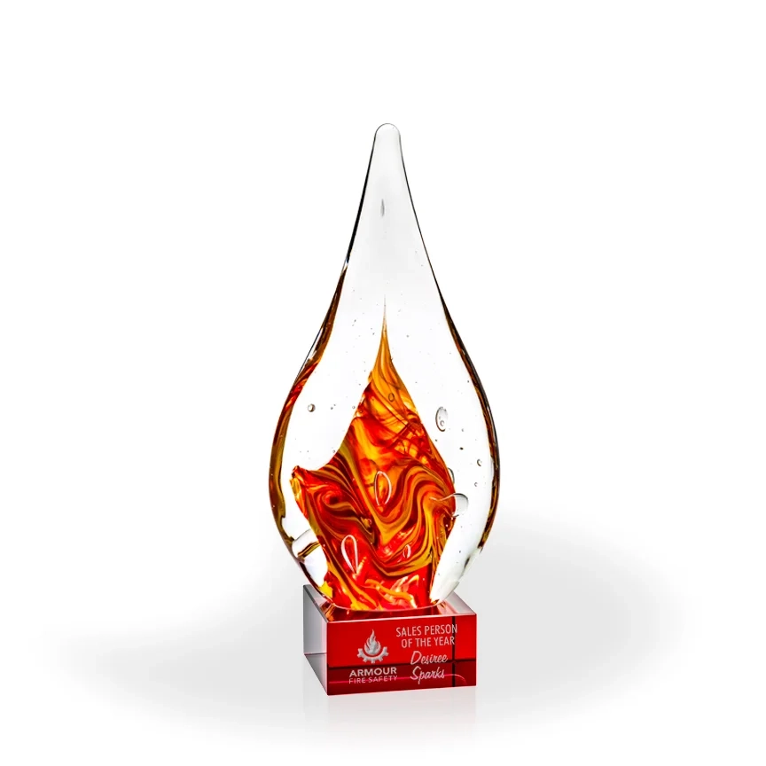 glimmer-flame-art-glass-award-red-base