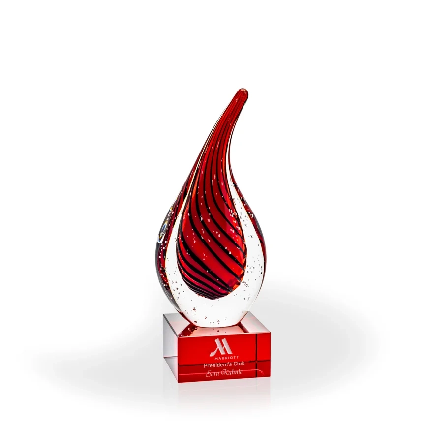 malden-flame-art-glass-award-red-base_1