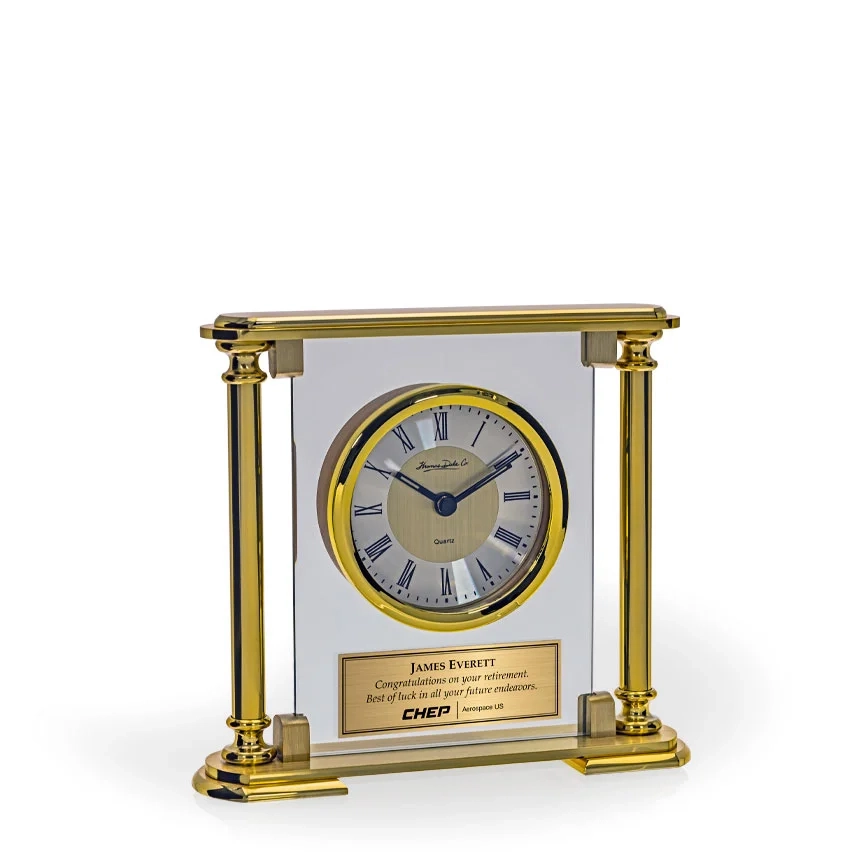 oras-brushed-gold-glass-clock